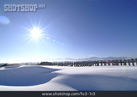 
                Sonne, Winterlandschaft                   