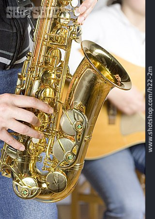 
                Musizieren, Saxophon, Musiker                   