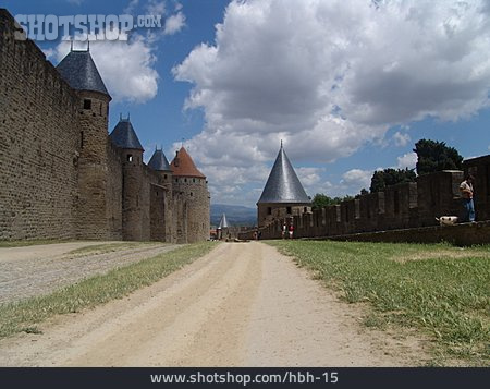
                Burg, Festung, Carcassonne, Château Vicomtal                   