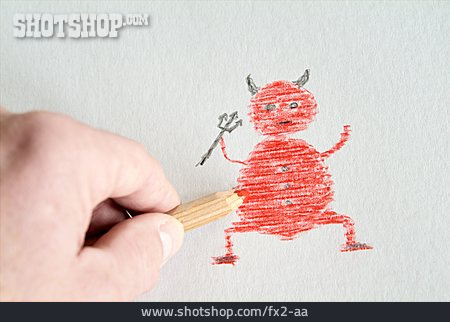
                Teufel, Zeichnung, Dämon                   