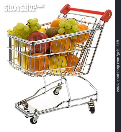 
                Obst, Einkaufswagen                   