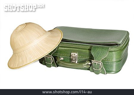 
                Koffer, Gepäck, Safarihut                   