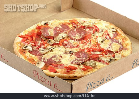 
                Italienische Küche, Pizza, Pizzakarton                   
