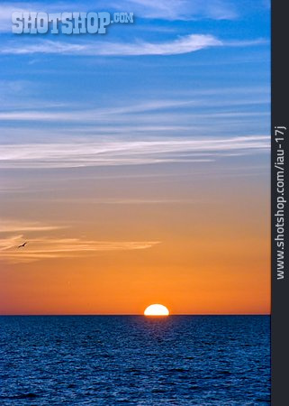 
                Sonnenaufgang, Sonnenuntergang, Meer, Golf Von Mexiko                   