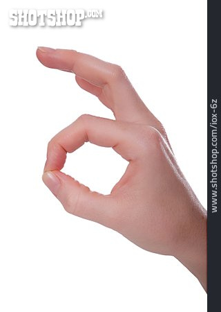 
                Handzeichen, O.k., Gebärdensprache                   