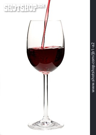 
                Weinglas, Rotwein, Einschenken                   