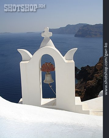 
                Santorini, Griechenland, Glocke, Glockenturm                   