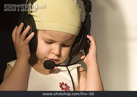 
                Kind, Kommunikation, Hören, Headset                   