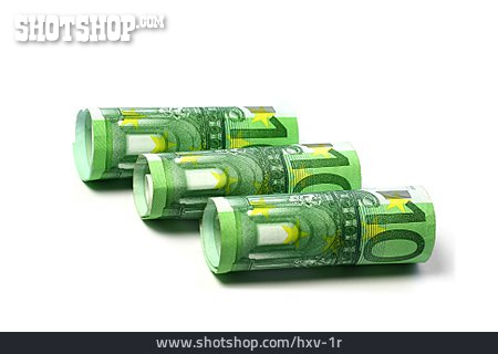 
                Geldschein, 100 Euro, Geldrolle                   