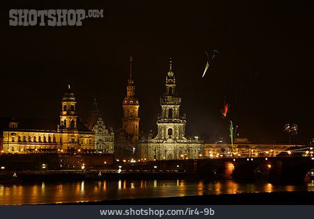 
                Silvester, Feuerwerk, Dresden                   