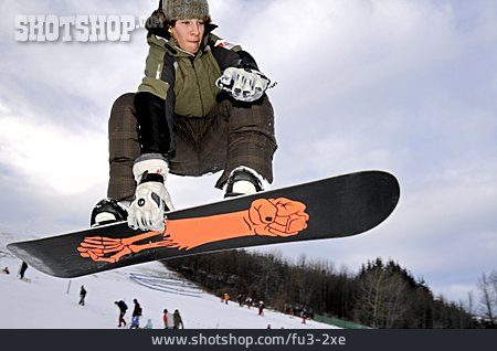 
                Sprung, Snowboarder, Snowboard                   