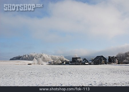 
                Dorf, Winter, Thüringen                   