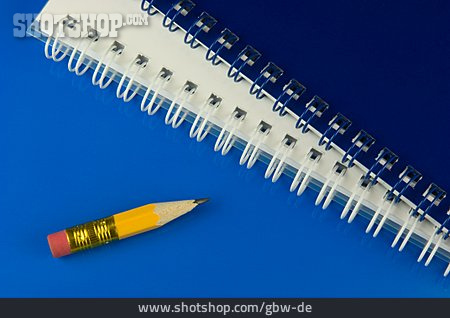 
                Bleistift, Spiralbindung                   