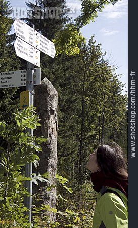
                Schwarzwald, Hinweisschild, Wandern, Wandergebiet                   
