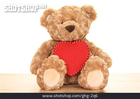 
                Herz, Geschenk, Teddybär, Kuscheltier                   