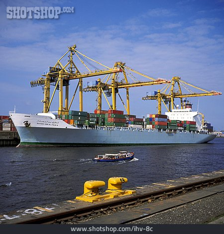 
                Hafen, Containerschiff, Globalisierung, Containerhafen, Hamburger Hafen                   