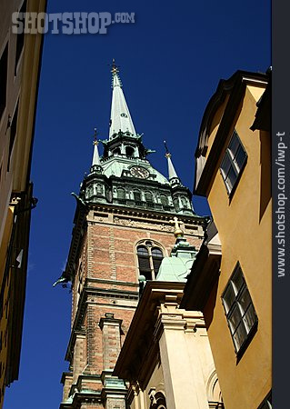 
                Kirchturm, Stockholm, Tyska Kyrkan, Deutsche Kirche                   