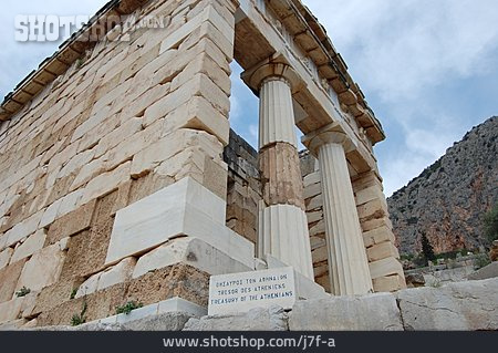 
                Griechenland, Delphi, Schatzhaus Der Athener                   