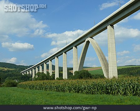
                Brücke, Eisenbahnbrücke, Fuldatalbrücke, Morschen, Balkenbrücke                   