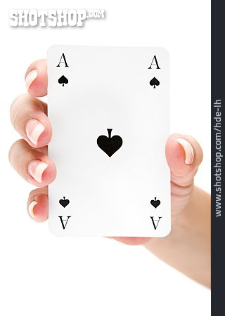 
                Pik, Spielkarte, Hand, Ass                   