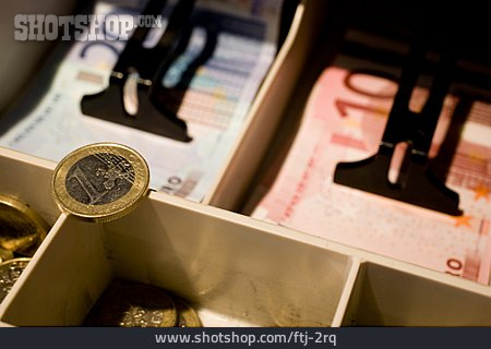 
                Geld, Geldschein, Kasse, Euromünze                   