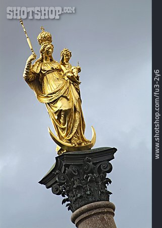 
                Statue, Mariensäule, Madonna                   