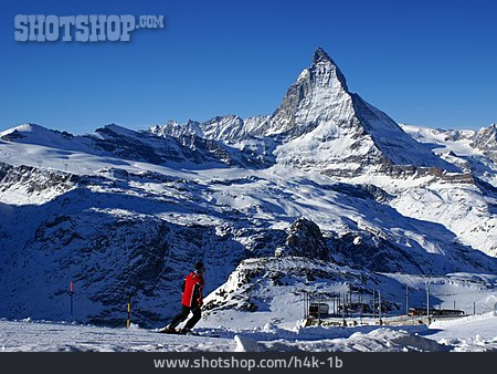 
                Skifahrer, Schweiz, Matterhorn                   