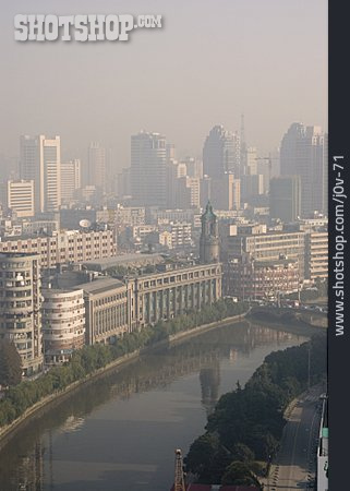 
                Großstadt, Smog, Shanghai, Huangpu                   