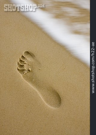 
                Strand, Sand, Fußabdruck                   