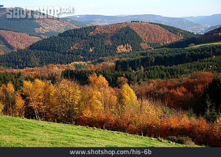 
                Herbstlandschaft, Sauerland, Bergisches Land                   