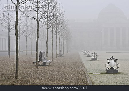 
                Park, Herbst, Nebel                   
