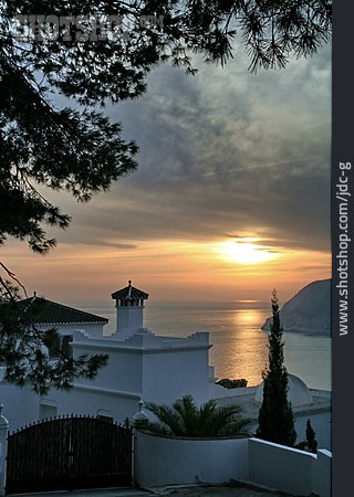 
                Sonnenuntergang, Andalusien, Meerblick                   