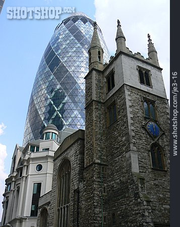 
                Moderne Baukunst, Kirchturm, London, Swiss-re-tower                   