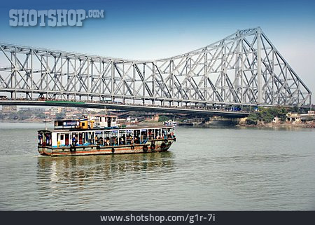 
                Fähre, Indien, Kalkutta, Ganges                   