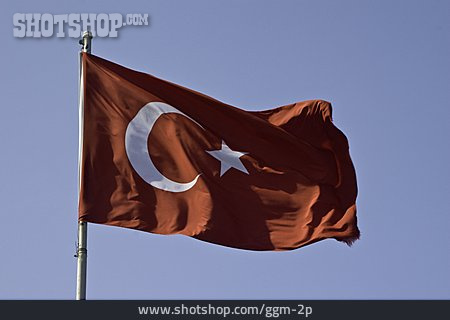 
                Flagge, Türkei, Mondstern                   