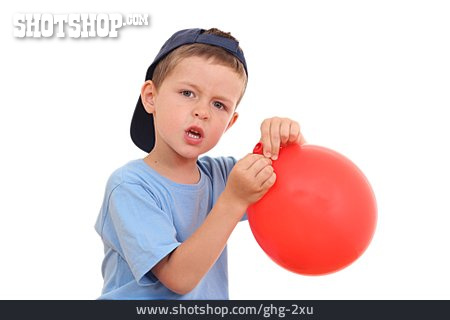
                Junge, Kind, Luftballon, Frech                   