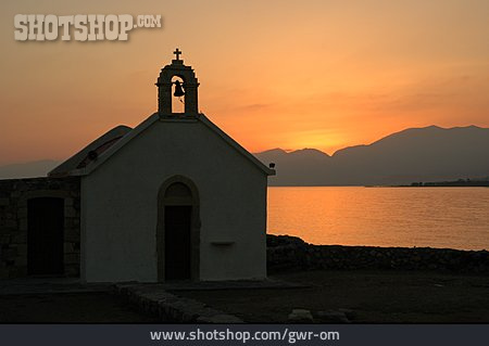 
                Sonnenuntergang, Griechenland, Kapelle                   