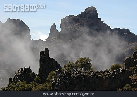 
                Gebirge, Nebelig, Madeira, Pico Ruivo                   