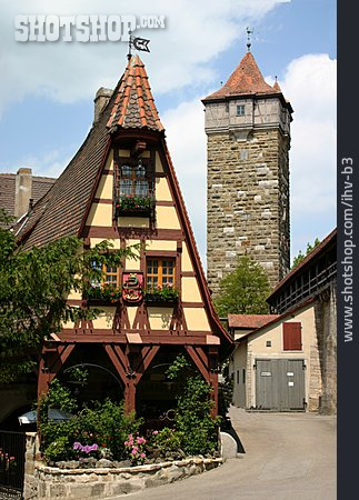 
                Fachwerkhaus, Rothenburg Ob Der Tauber, Alte Schmiede                   