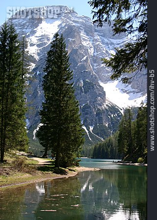 
                Gebirge, Südtirol, Dolomiten, Pragser Wildsee                   