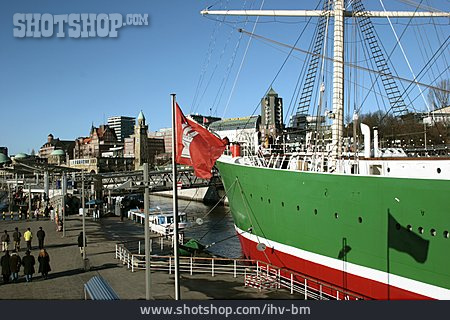 
                Hafen, Hamburg, Rickmer Rickmers, Museumsschiff                   