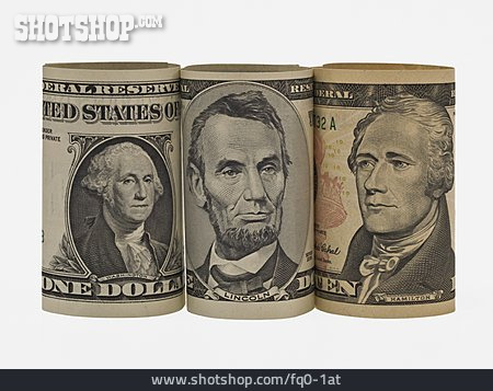 
                George Washington, Dollar, Abraham Lincoln, Dollarnote, Alexander Hamilton                   