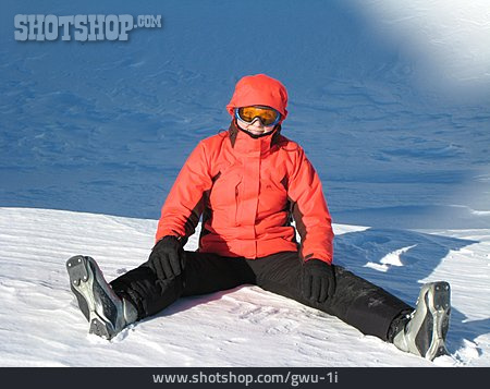 
                Junge Frau, Frau, Winter, Skiurlaub                   