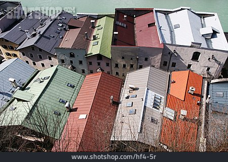 
                Vogelperspektive, Stadtansicht, Dach, Rattenberg                   