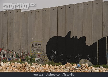 
                Israelische Sperranlage, Grenzmauer, Behtlehem, Israel                   