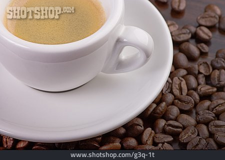 
                Espresso, Kaffeetasse, Kaffeebohne                   