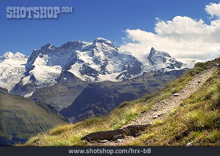 
                Alpen, Wanderweg, Breithorn                   