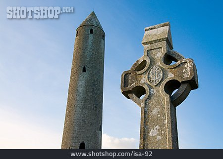 
                Steeple, Celtic Cross, Kilmacduagh Monastery                   