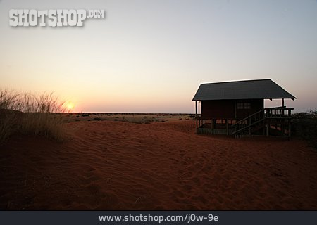 
                Sonnenuntergang, Hütte, Dune Chalet, Namibia                   