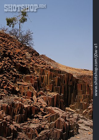 
                Fels, Basalt, Organ Pipes, Namibia                   